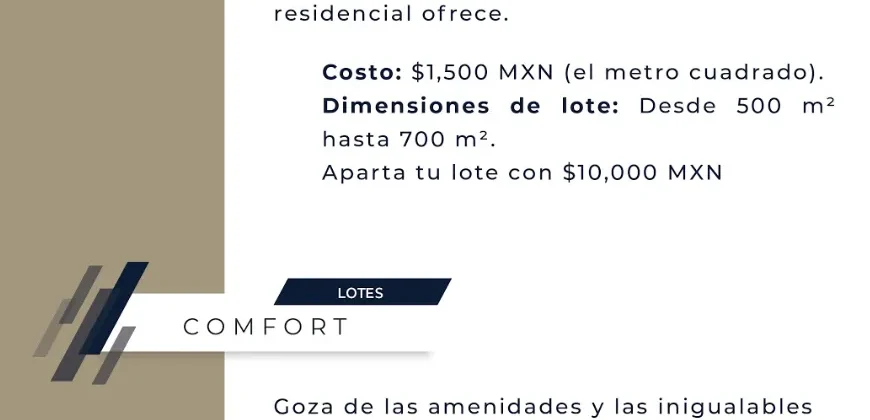Lotes y casas Murá Residencial desde 625,000